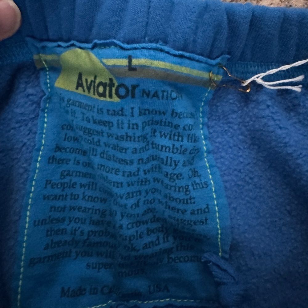 Aviator Nation VINTAGE PATCH CREW & SWEATPANTS - OCEAN - Picture 5 of 10
